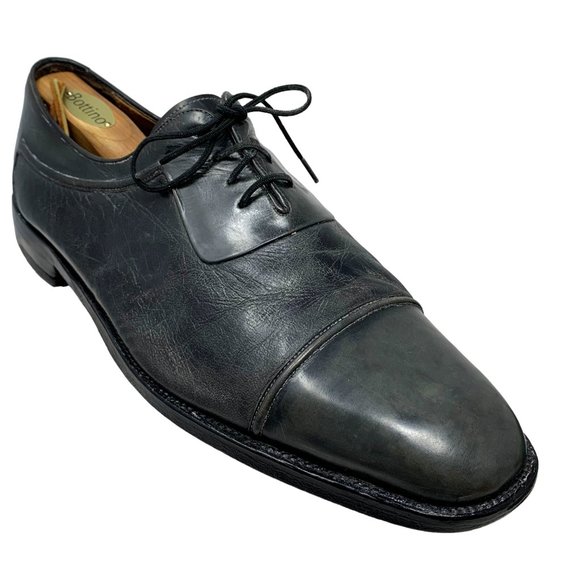 Paolo De Marco 63491 Gray Leather Cap Toe Lace Up Dress Shoes‎ main image 11
